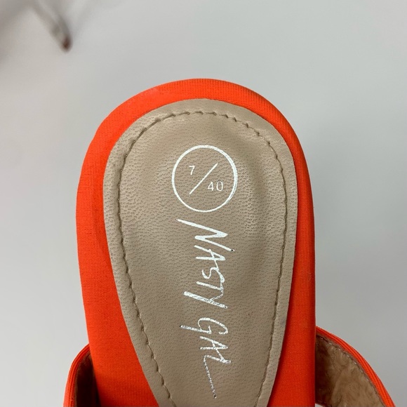 Nasty Gal Bright Orange High Heel Sandals - Picture 8 of 16